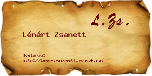 Lénárt Zsanett névjegykártya